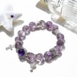Natural Purple Azeztulite Bracelet
