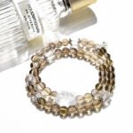 Copper Shunfa Multi-Wrap Natural Tea Crystal Bracelet with White Crystal Fox – Fresh Korean Style