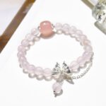 Natural Pink Quartz Bracelet – Minimalist Design