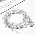 Elegant White Crystal Butterfly Bracelet
