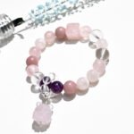 Multi-Treasure Natural Crystal Bracelet with Unique Nine-Tailed Fox Pendant