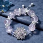 Natural Rose Quartz Bracelet – Fashion Snowflake Design for Attracting Love