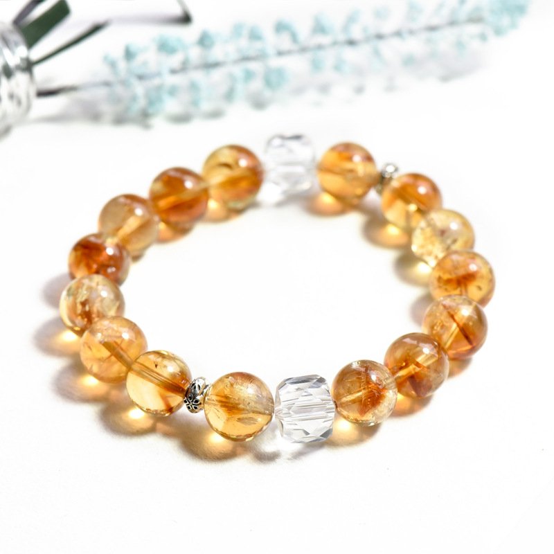 Natural Yellow Crystal Bracelet – Simple Yellow Ase Style