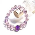 Natural Amethyst & Purple Rabbit Hair Crystal Bracelet – Simple & Elegant Korean Style