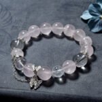Starlight Pink Quartz Bracelet – Butterfly Charm Design