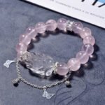 Natural Pink Quartz Nine-Tailed Fox Bracelet