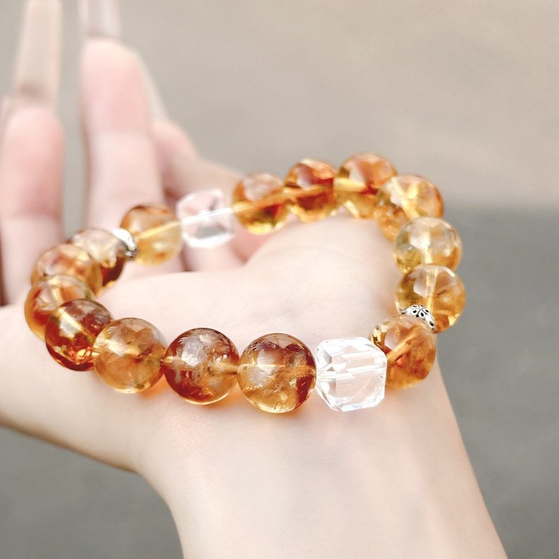 Natural Yellow Crystal Bracelet – Simple Yellow Ase Style