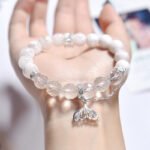 Natural Snowflake Obsidian Bracelet