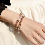 Copper Shunfa Multi-Wrap Natural Tea Crystal Bracelet with White Crystal Fox – Fresh Korean Style