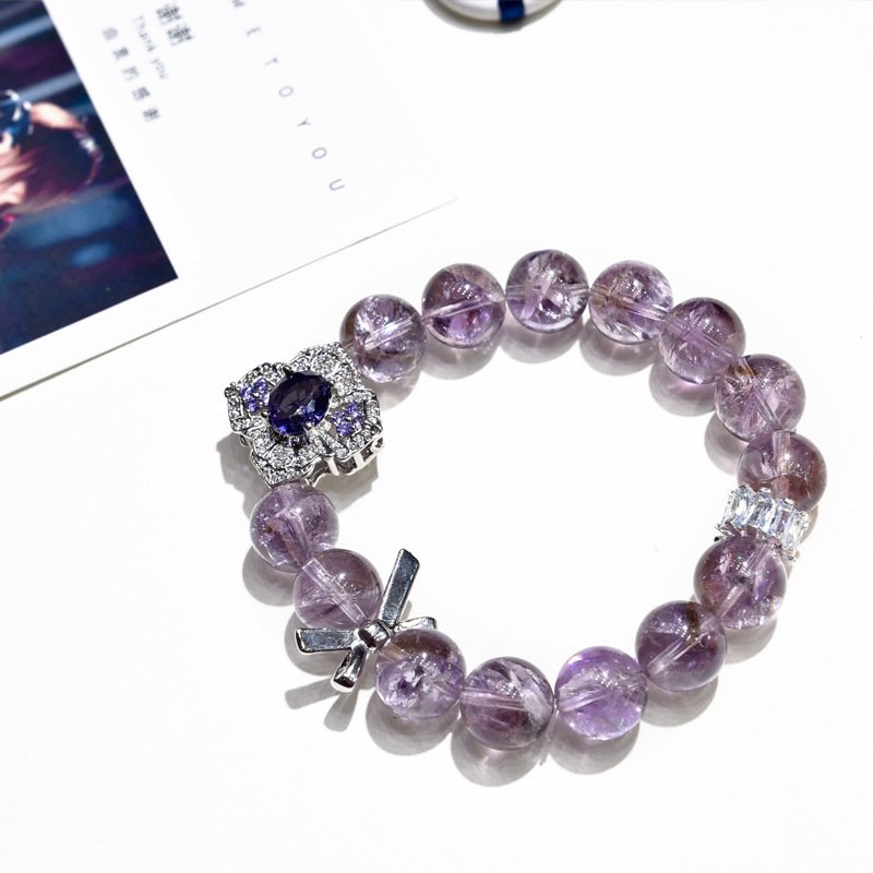 Natural Purple Aese Bracelet – Simple Design