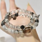Multi-Wrap Black Rutilated Quartz Bracelet – Unique & Stylish