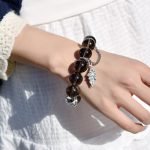 Natural Tea Crystal Bracelet – Large Beads