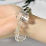 Original Black Tourmaline and White Crystal Bracelet