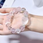 Natural Pink Quartz Fox Beaded Bracelet