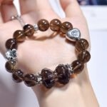 Natural Tea Quartz Bracelet with Bow Accent