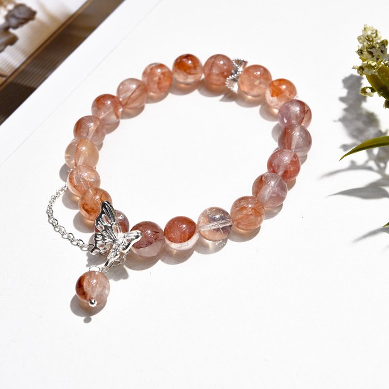 Natural Red Flower Bracelet