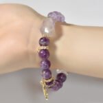 Natural Lavender Amethyst & Lepidolite Bracelet