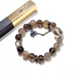 Black Bone Crystal & Tea Crystal Bracelet – Unisex Design