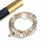 Copper Shunfa Multi-Wrap Natural Tea Crystal Bracelet with White Crystal Fox – Fresh Korean Style