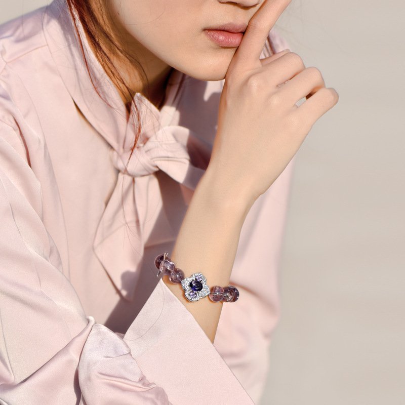 Natural Purple Aese Bracelet – Simple Design