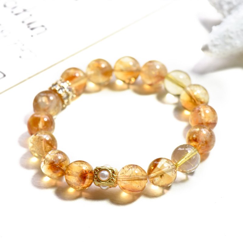 Natural Yellow Aese Crystal Bracelet – Elegant & Luxurious