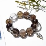 Natural Tea Crystal Bracelet – Large Beads