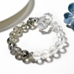Original Black Tourmaline and White Crystal Bracelet