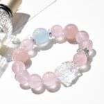 Natural Pink Quartz Nine-Tailed Fox Bracelet