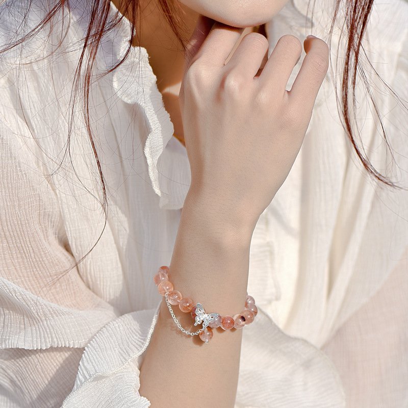Natural Red Flower Bracelet