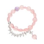 Natural Rose Quartz Heart Bracelet