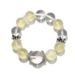 “Natural Citrine and Clear Quartz Bracelet”