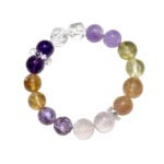 Natural Multi-Stone Bracelet – Amethyst, Citrine & Rose Quartz