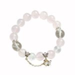 Starlight Pink Quartz Bracelet – Butterfly Charm Design