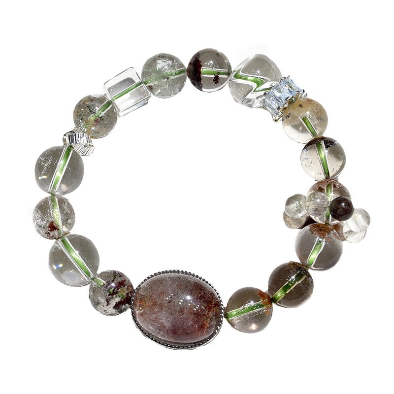 “Natural Green Phantom Quartz Bracelet”