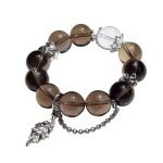 Natural Tea Crystal Bracelet – Large Beads