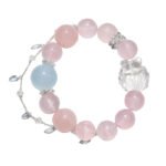 Natural Pink Quartz Nine-Tailed Fox Bracelet