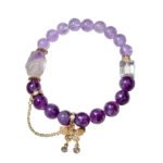Natural Lavender Amethyst & Lepidolite Bracelet