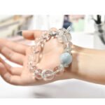 Original Design White Crystal Bracelet with Bow