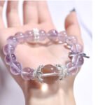 Lavender Amethyst & White Crystal Bracelet
