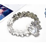 Original Black Tourmaline and White Crystal Bracelet