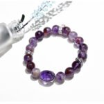 Original Design Purple Phantom and Titanium-Infused Amethyst Bracelet