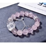 Natural Pink Quartz Nine-Tailed Fox Bracelet