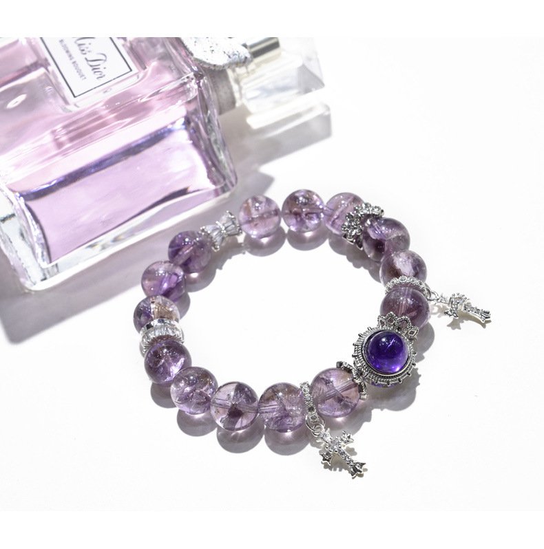 Natural Purple Azeztulite Bracelet