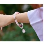 Multi-Treasure Natural Crystal Bracelet with Unique Nine-Tailed Fox Pendant
