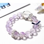 Lavender Amethyst & White Crystal Bracelet